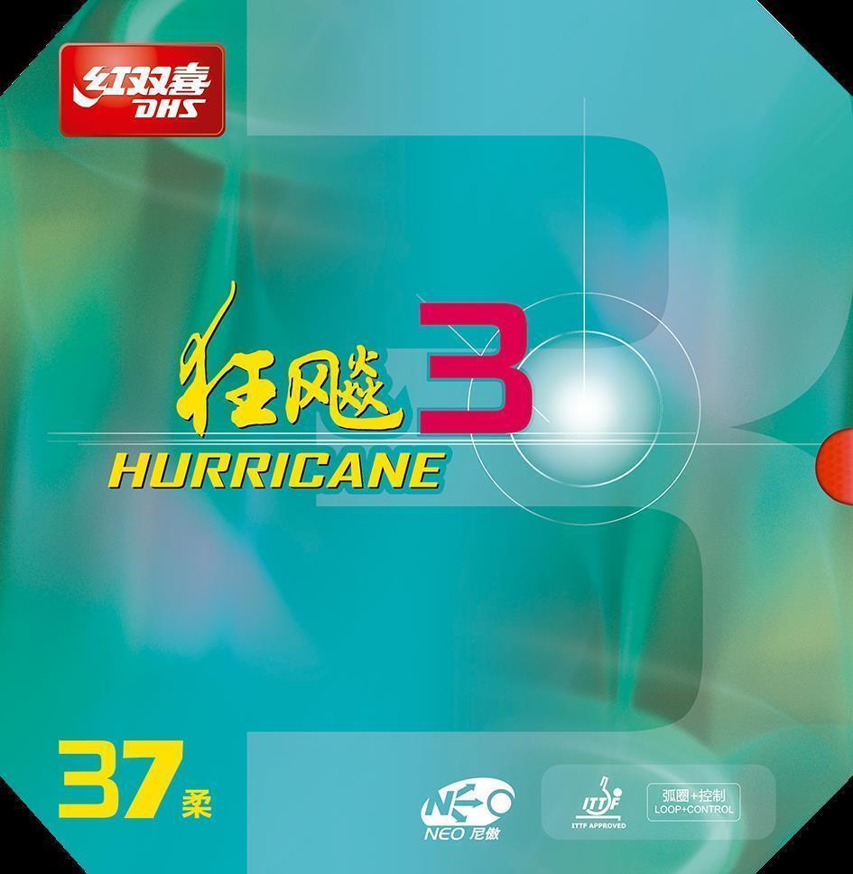 DHS NEO Hurricane 3 Hart 40 2,1mm Belag Rot - DXDK008-4