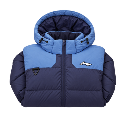 Li-Ning Herren Daunenjacke mit Kapuze dunkelblau - AYMS213-2