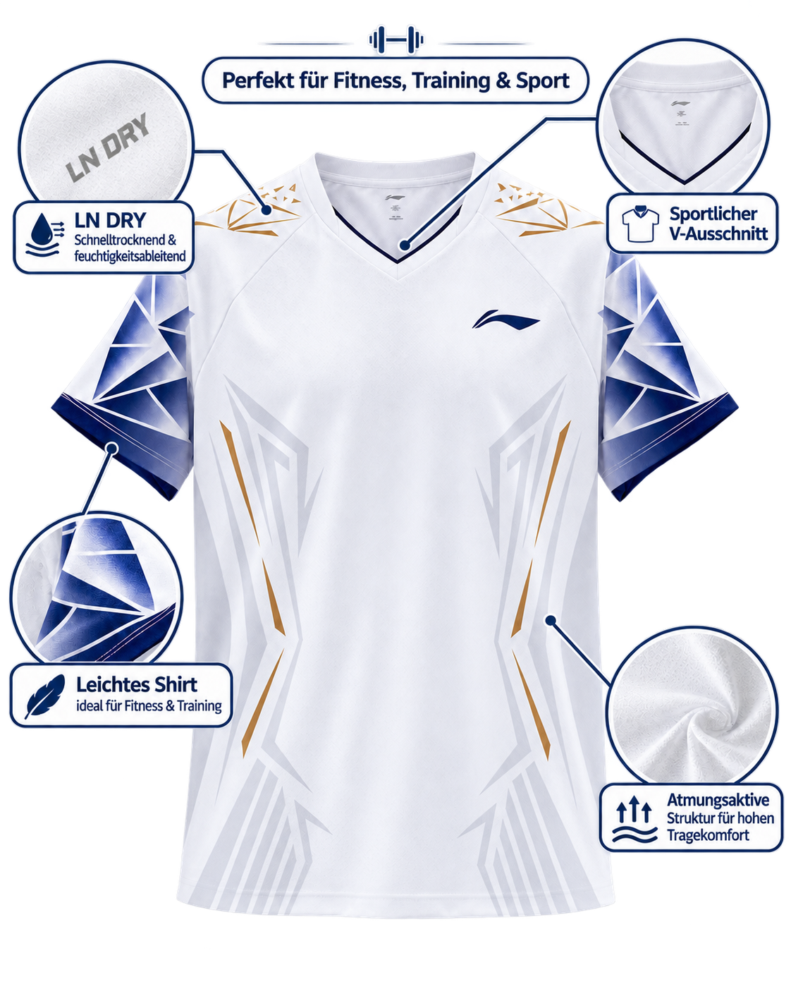 Unisex Wettkampfshirt "International Teams Whale" Fan-Edition - weiß - AAYV021-2