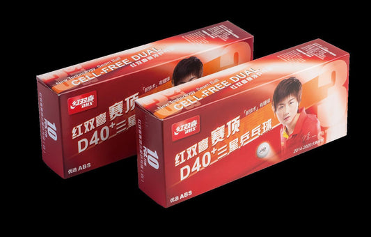 DHS Tischtenissball CELLFREE-DUAL 3-Sterne Weiß (10 Pack) - DXAM001-2