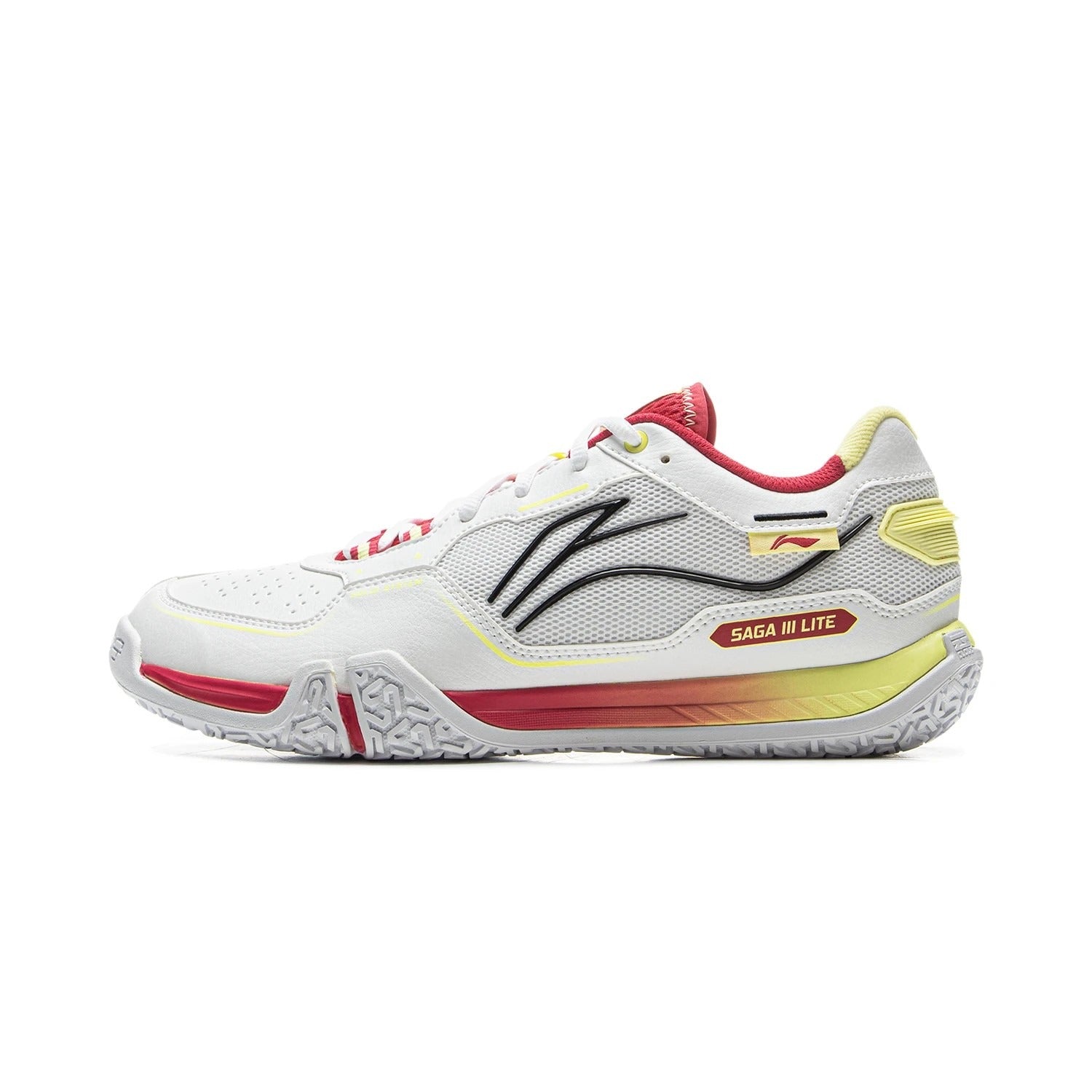 Badmintonschuh "Saga III Light" weiß/rot/gelb -AYTV003-3