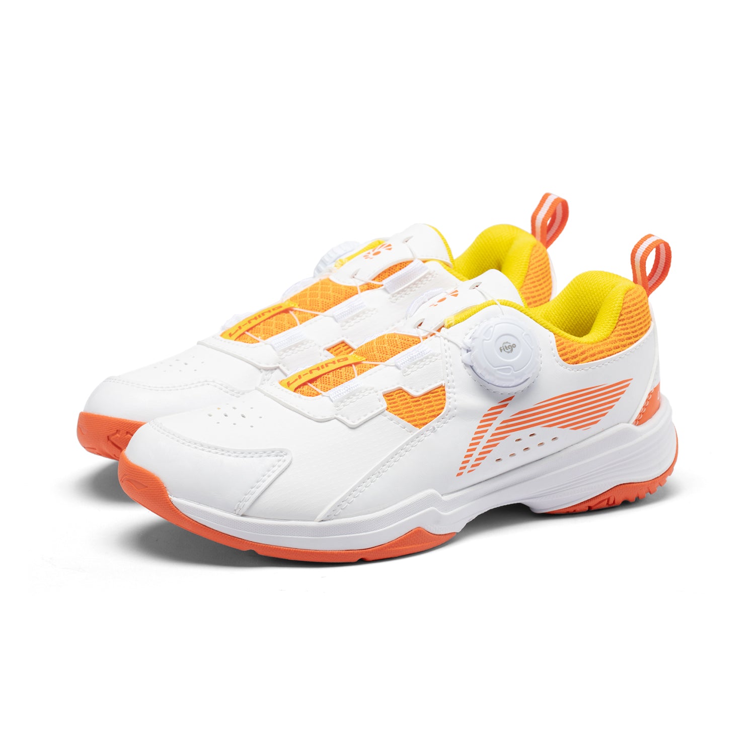 Kinder Badmintonschuh ''Almighty King'' weiß/orange - AYTT040-2