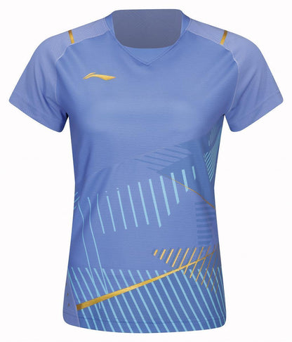 Ladies Sports Shirt "International Players" White-Blue - AAYS130-1