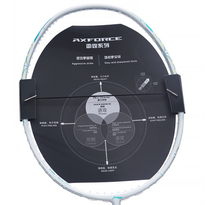 Badmintonracket AXFORCE 60 (4U) White - unstrung - AYPT053-1
